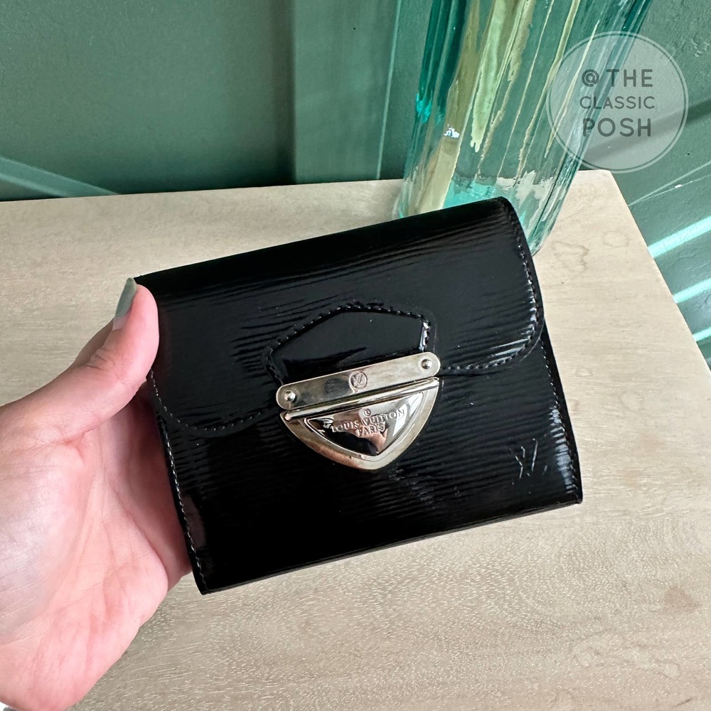 EUC Louis Vuitton Electric Epi Eugene Portefeuille Wallet Black - Picture 2 of 14